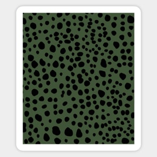 Dalmatian Print on Green Sticker